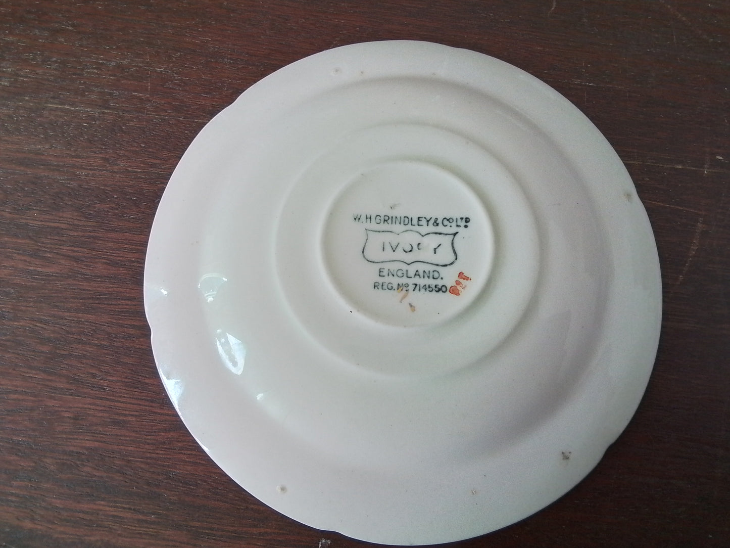 W.H Grindley & Co Ivory 15cm Plate
