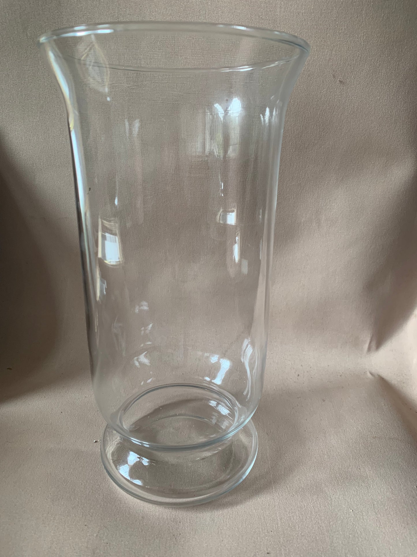 Clear Glass Vase / Candle Holder 24.5cm