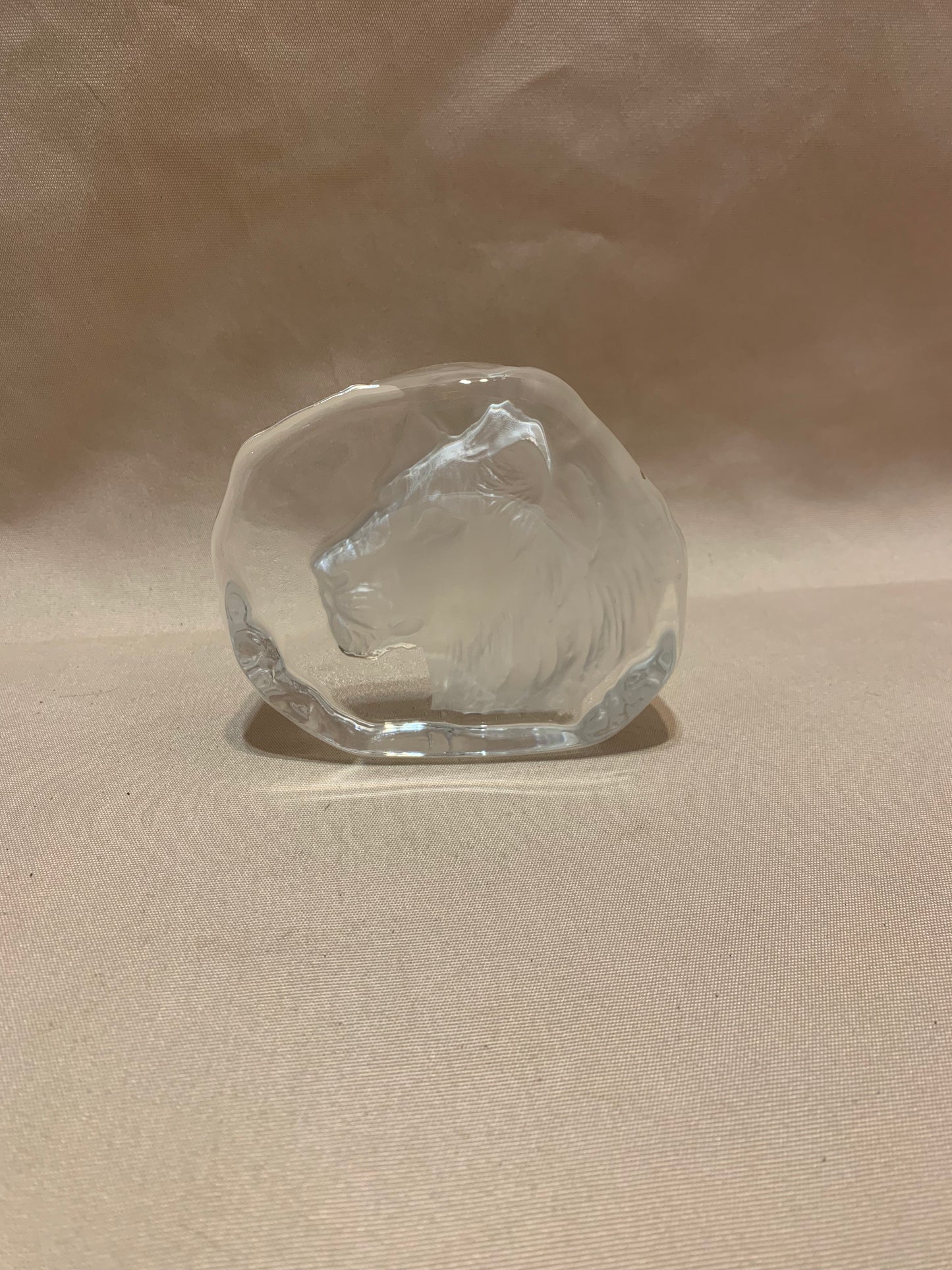 Lioness Cut Glass Paperweight