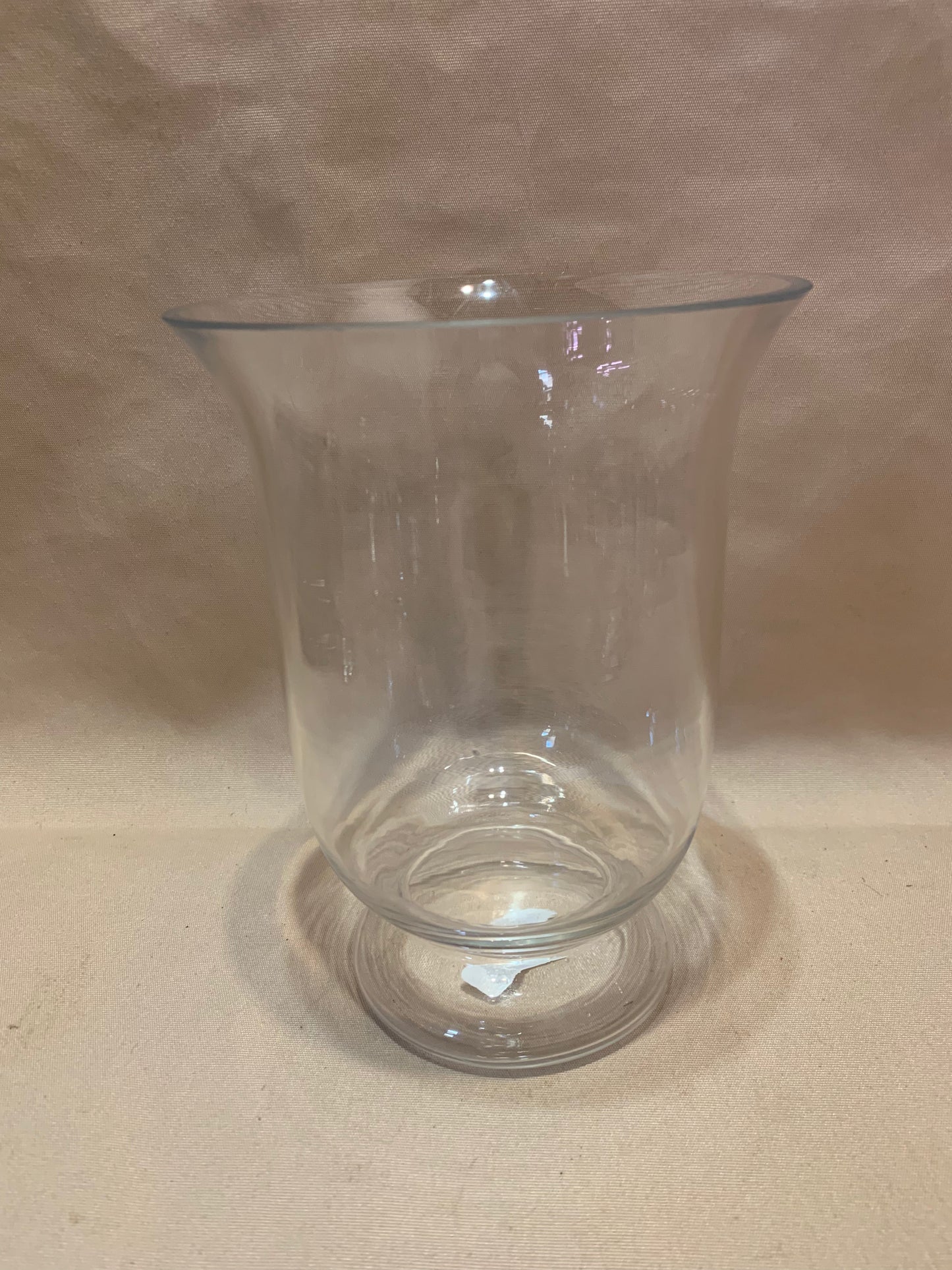 Clear Glass Vase / Candle Holder 19cm