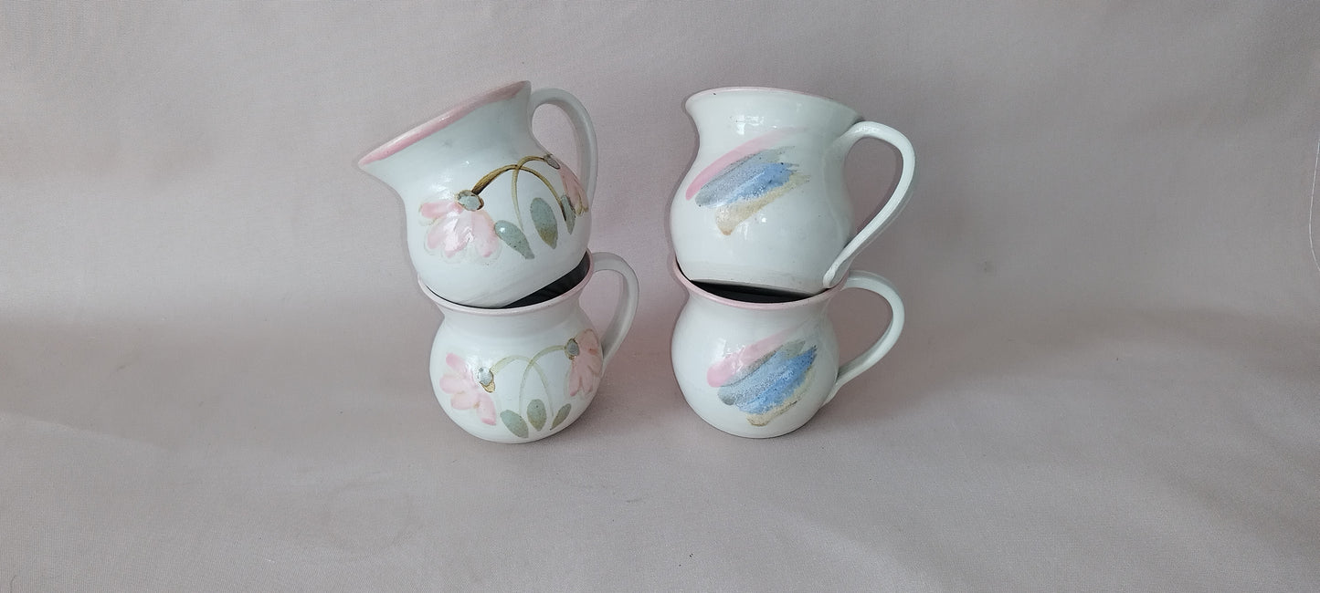 4 Stoneware Coffee Mugs