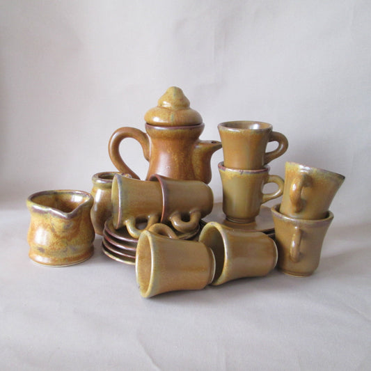 21pc Stoneware Coffee Set