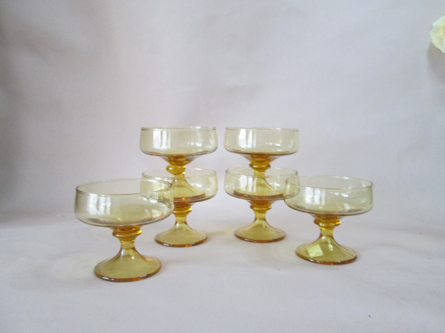 Golden Brown Dessert Glasses