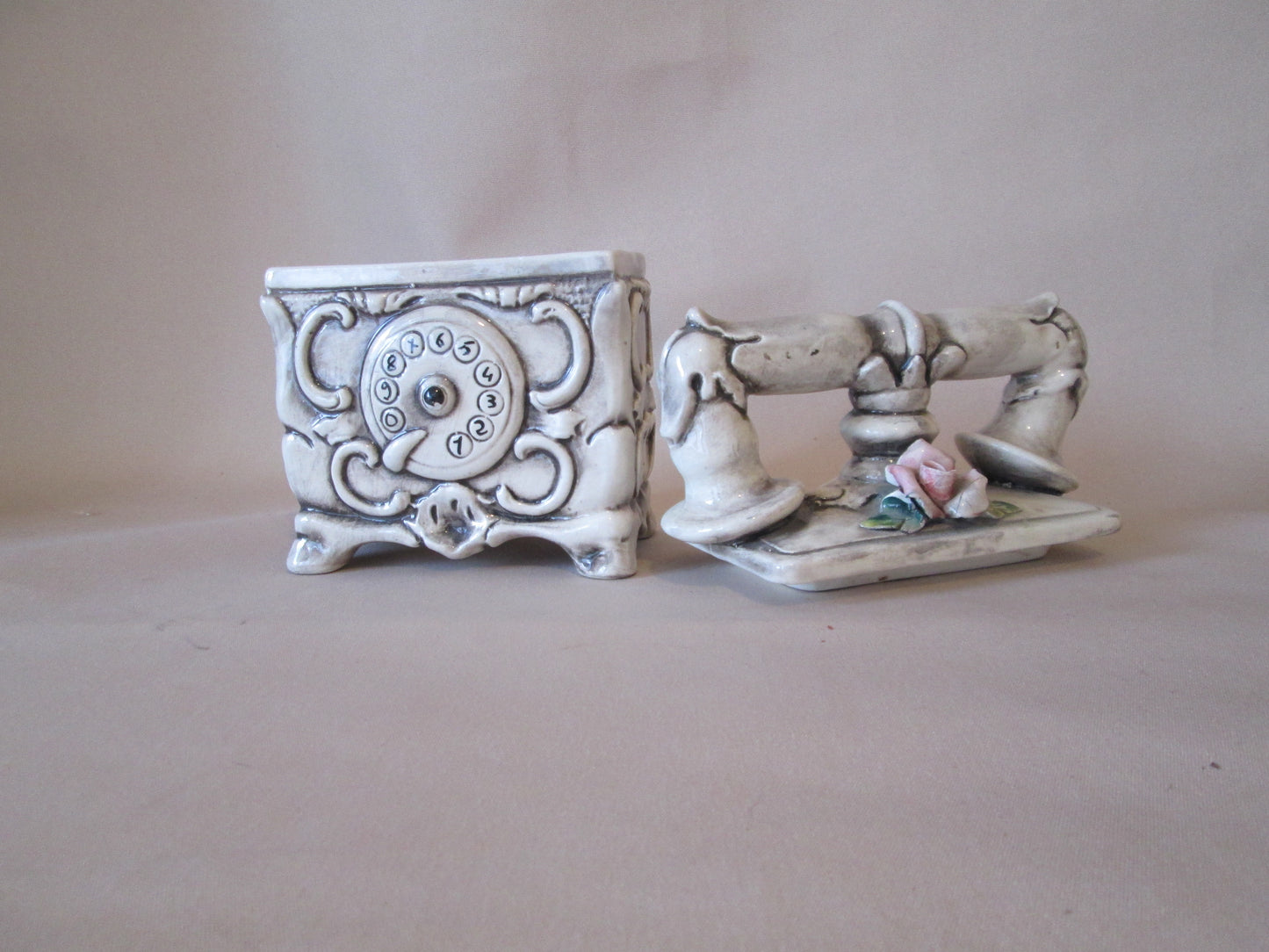Italian Porcelain Telephone Trinket Holder