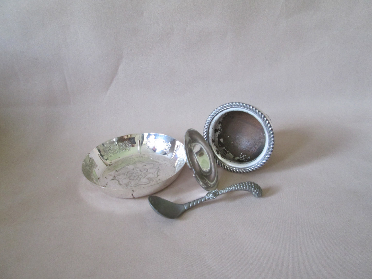 EPNS Sugar Bowl and EPNS Small Dish 11.5cm