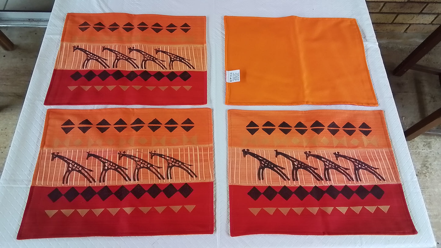 HandPainted 100% Cotton PlaceMats(Ethnic Art)