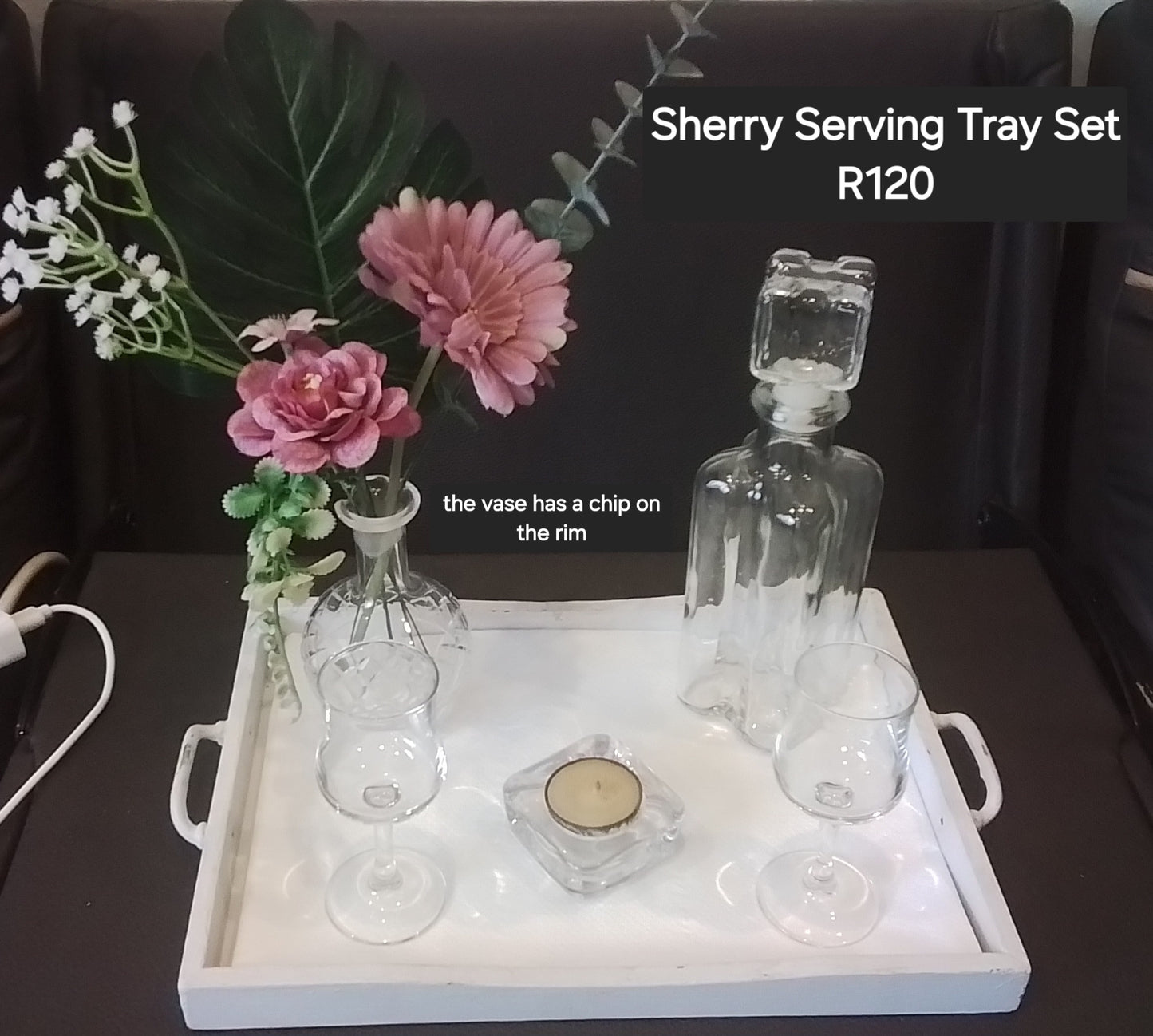 Sherry Decanter and Glass Set