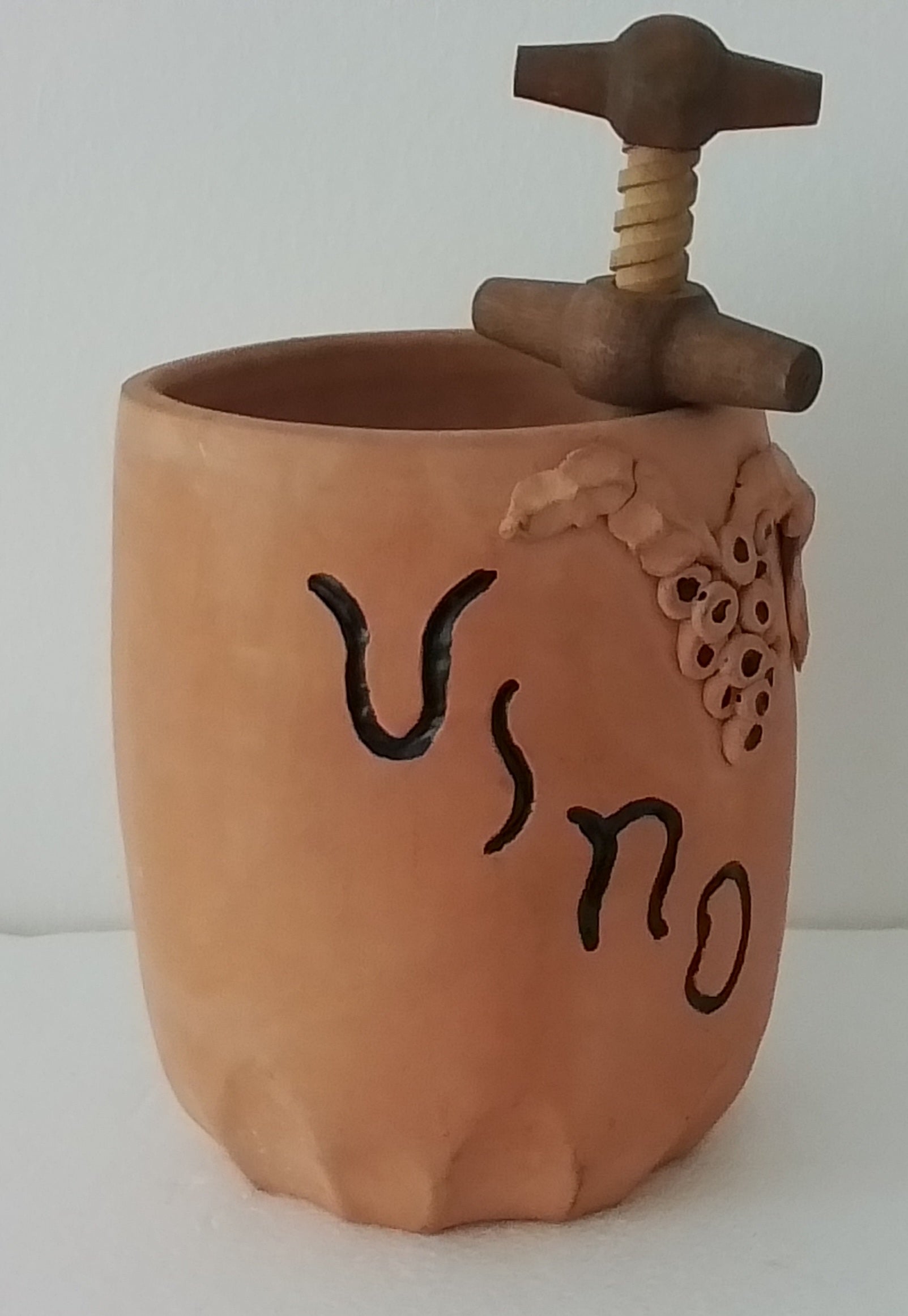 Stoneware Wine Cooler with CorkscrewStoneware Wine CoolerDesireMe PreLoved Goods