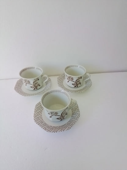 Set of 3 Royal Staffordshire Cups and Saucers