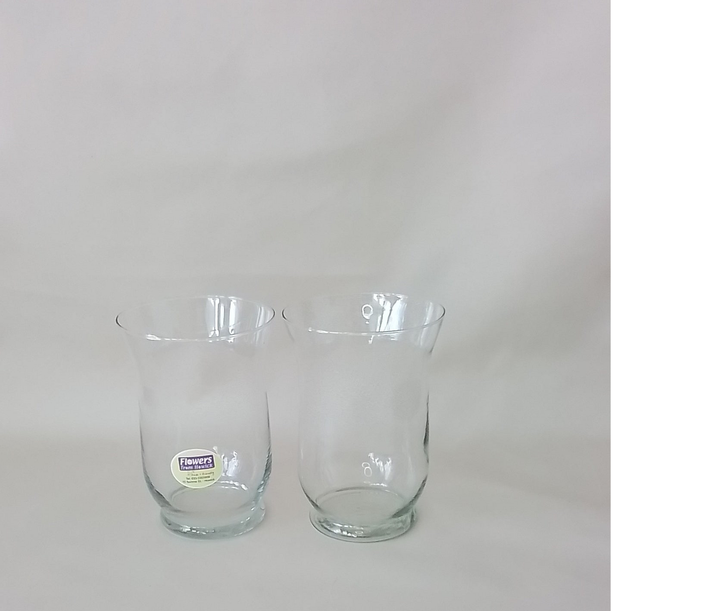 Glass Vases / Candle Holders 20cm