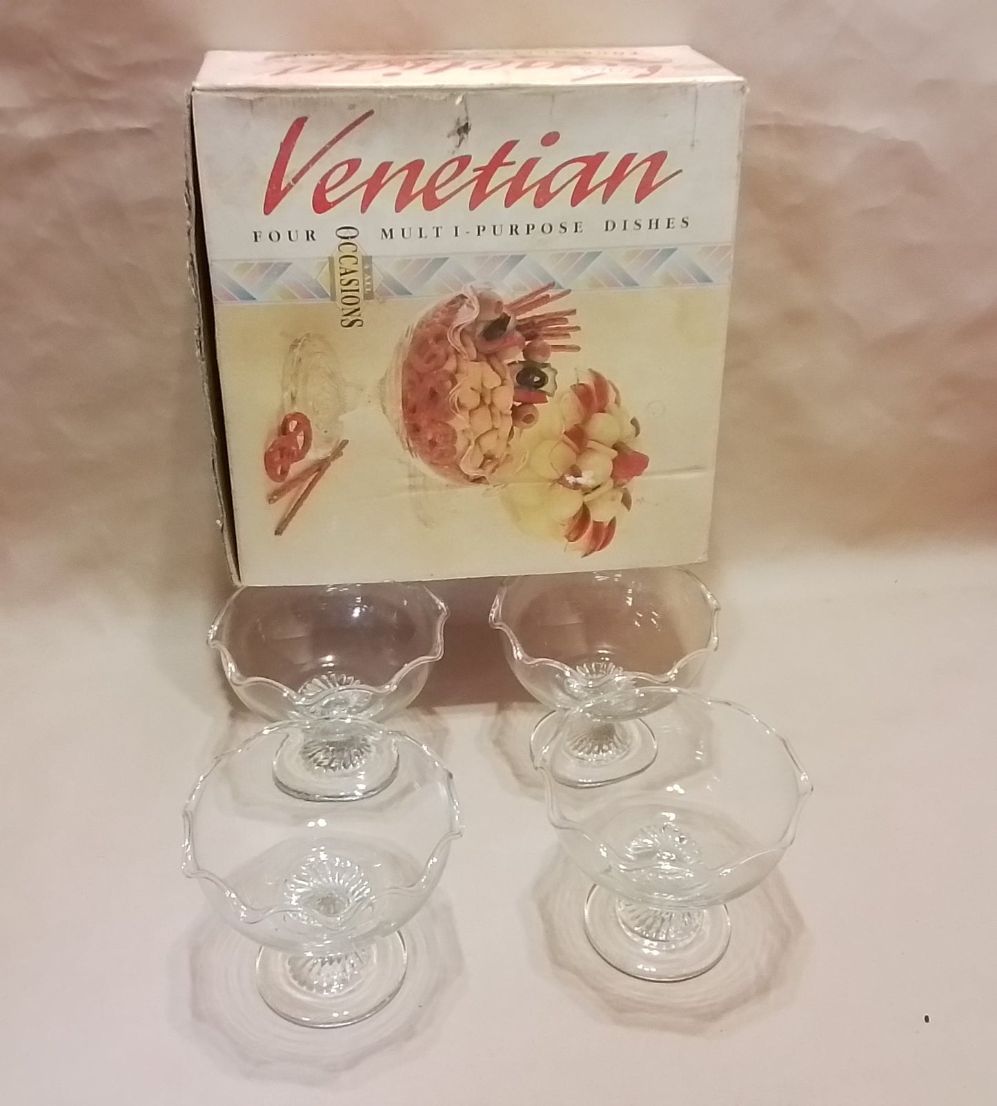 Set of 4 Venetian Multipurpose serving Bowls