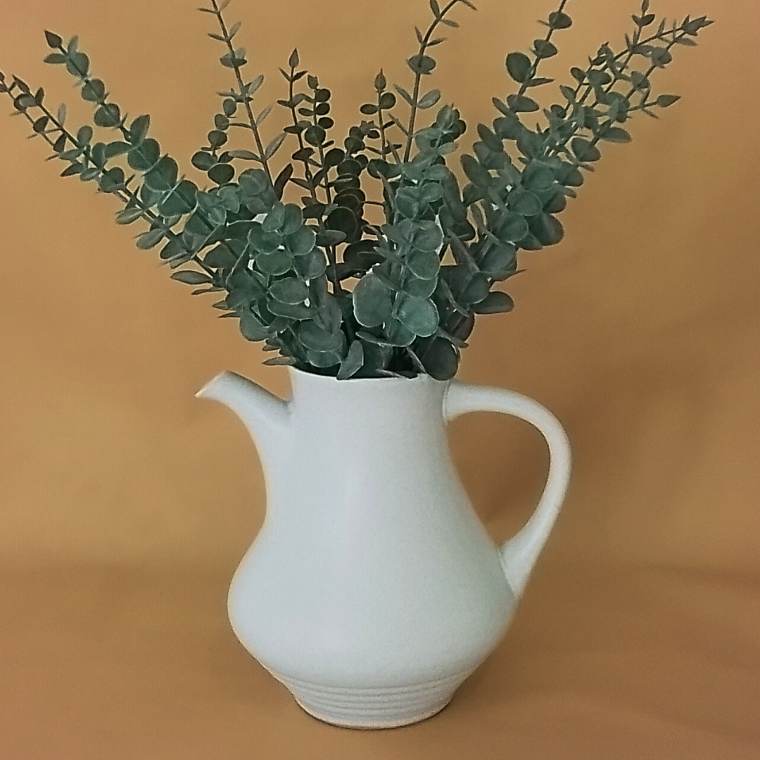 Large Upcycled Tea Pot (no lid) includes Artificial Greenery