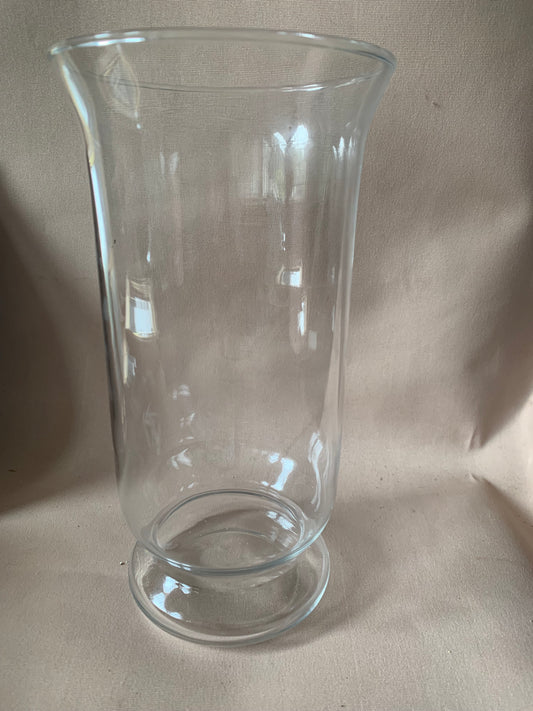 Clear Glass Vase / Candle Holder 24.5cm