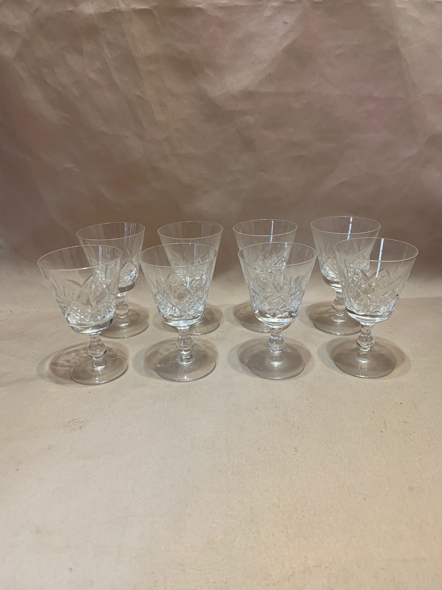 Set of 8 Crystal Glasses