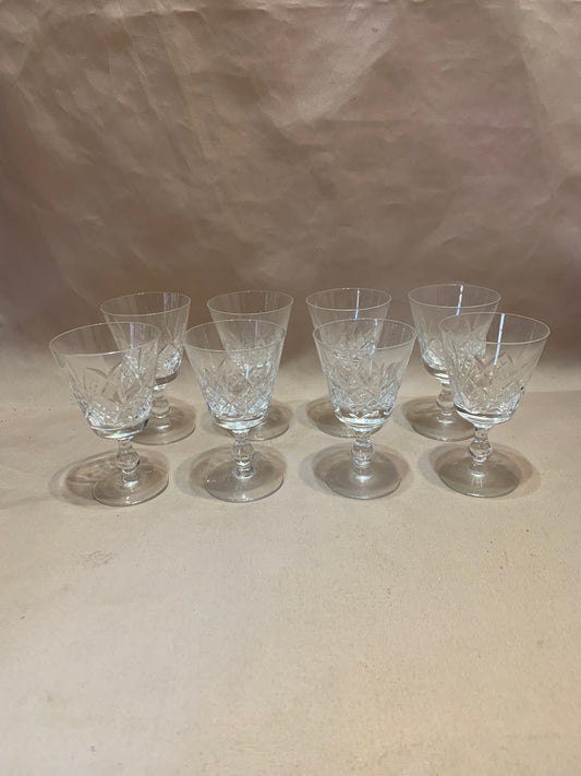 Set of 8 Crystal Glasses