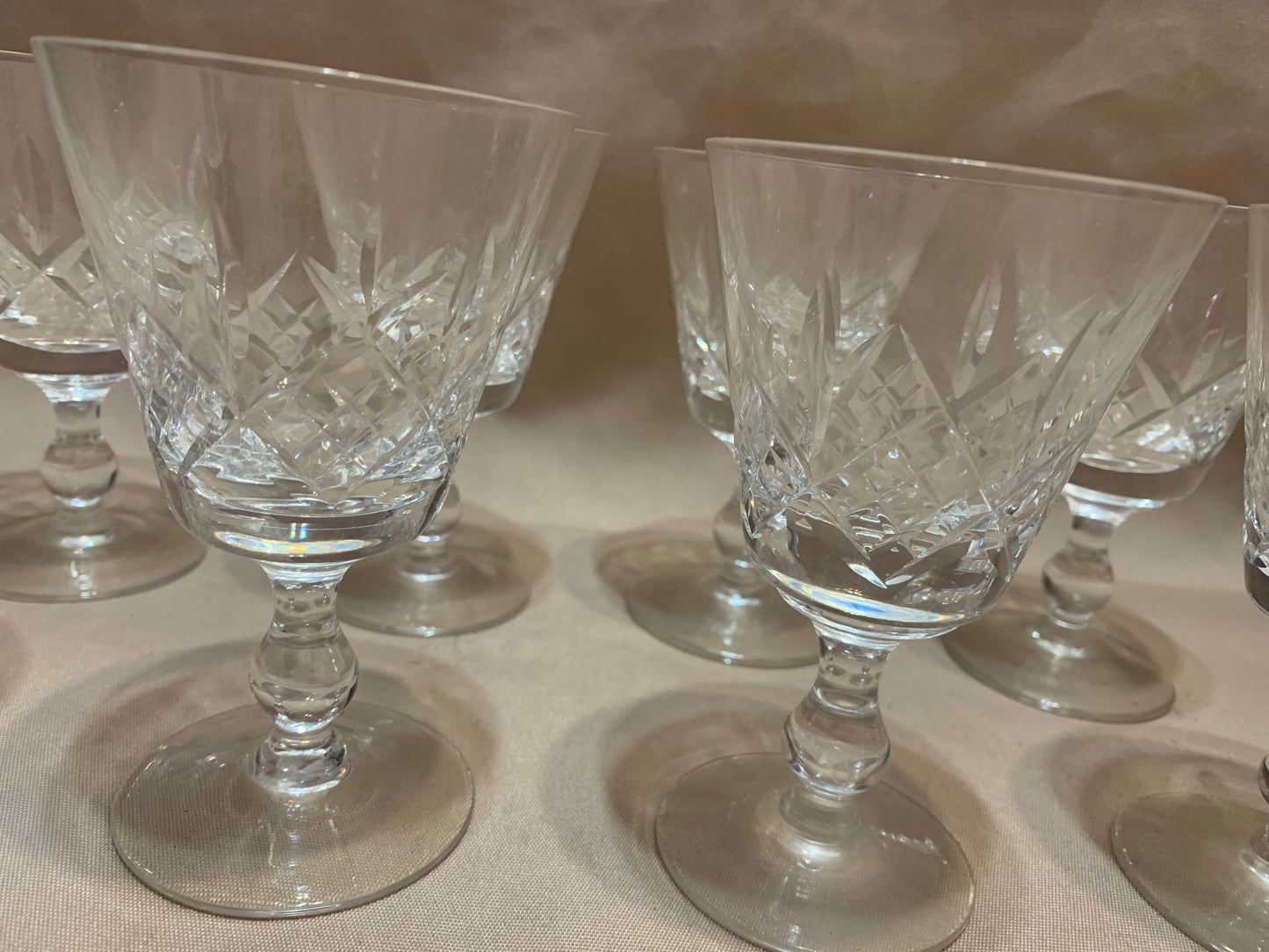 Set of 8 Crystal Glasses