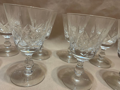 Set of 8 Crystal Glasses
