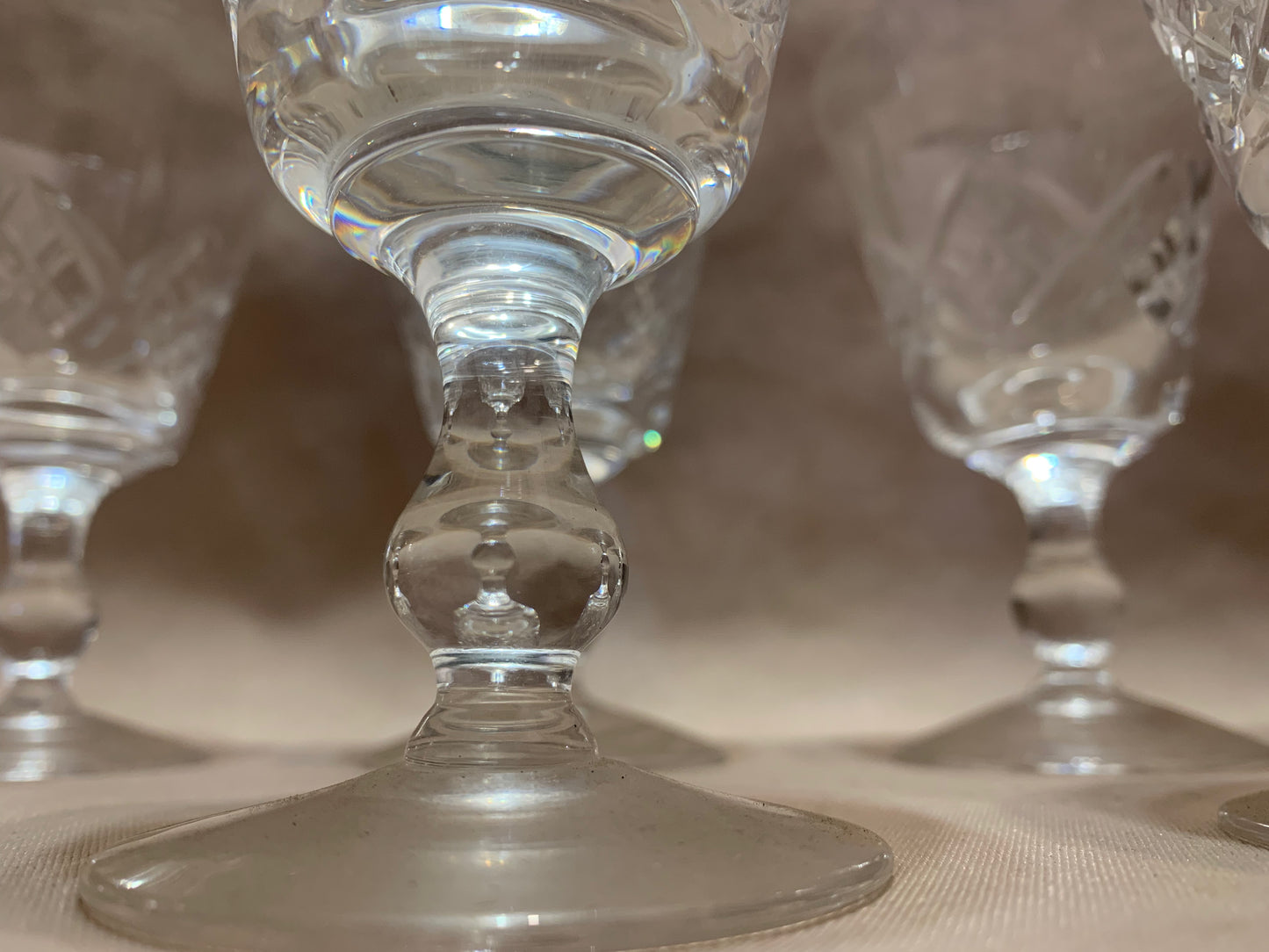 Set of 8 Crystal Glasses