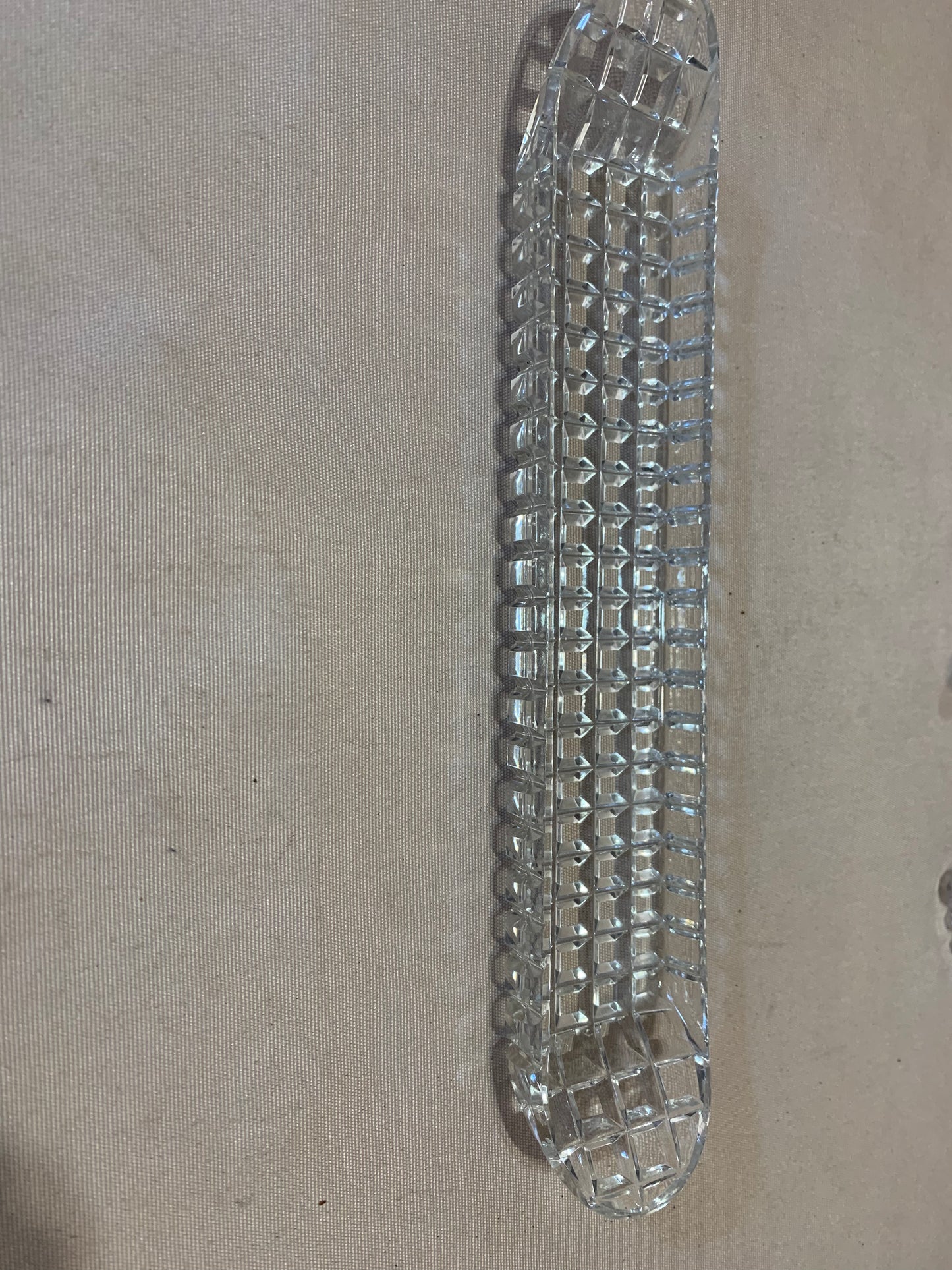 Antique Lead Crystal Hand Cut 4 Condiment Cruet Set On Hand Cut Crystal Tray