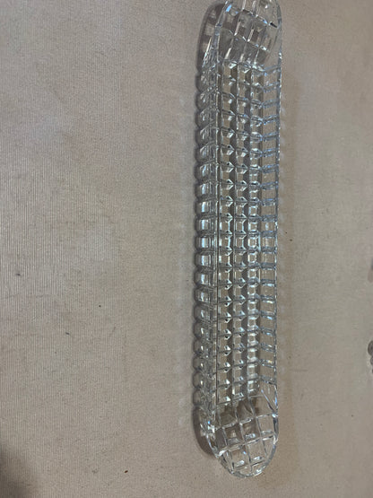 Antique Lead Crystal Hand Cut 4 Condiment Cruet Set On Hand Cut Crystal Tray