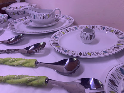 20pc ALFRED MEAKIN SERVING SET WITH STAINLESS STEEL SPOONS