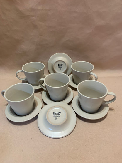 IKEA Stoneware Cup and Saucers
