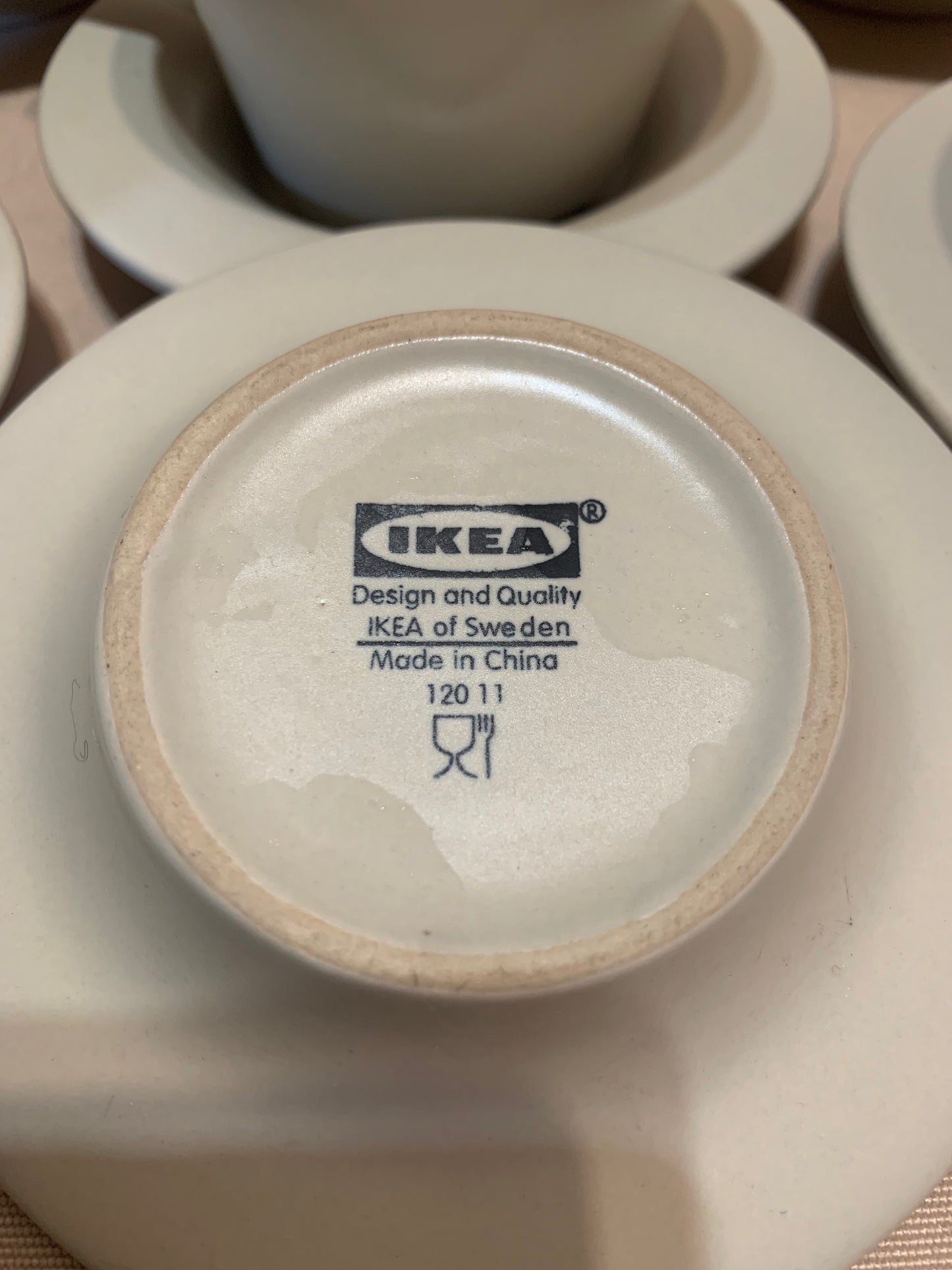 IKEA Stoneware Cup and Saucers