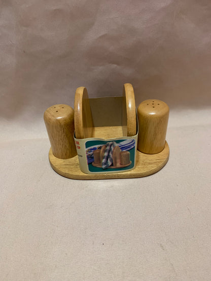 House of York Napkin Holder with Salt and Pepper Shaker Set