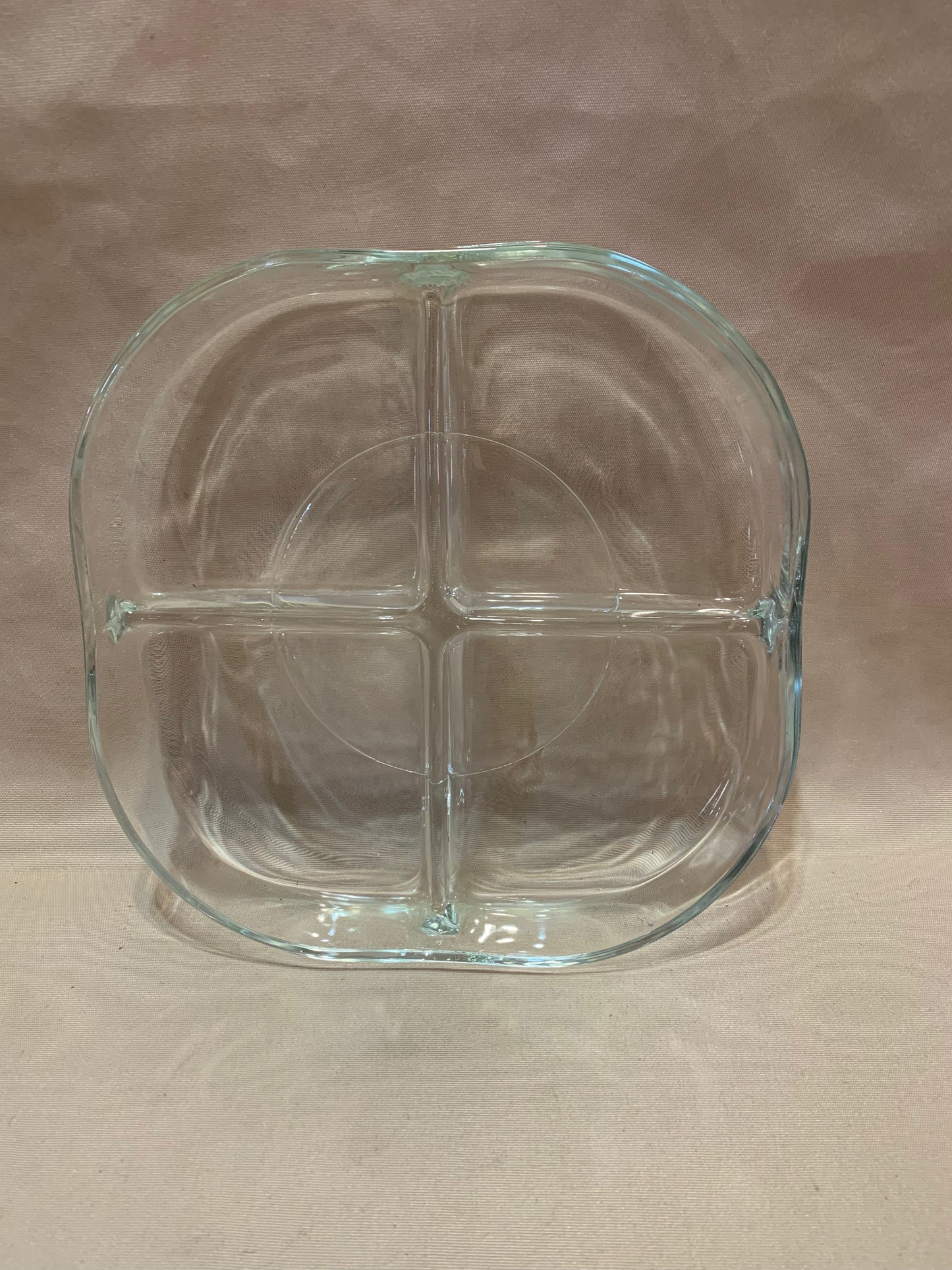 4 Divider Glass Snack Server