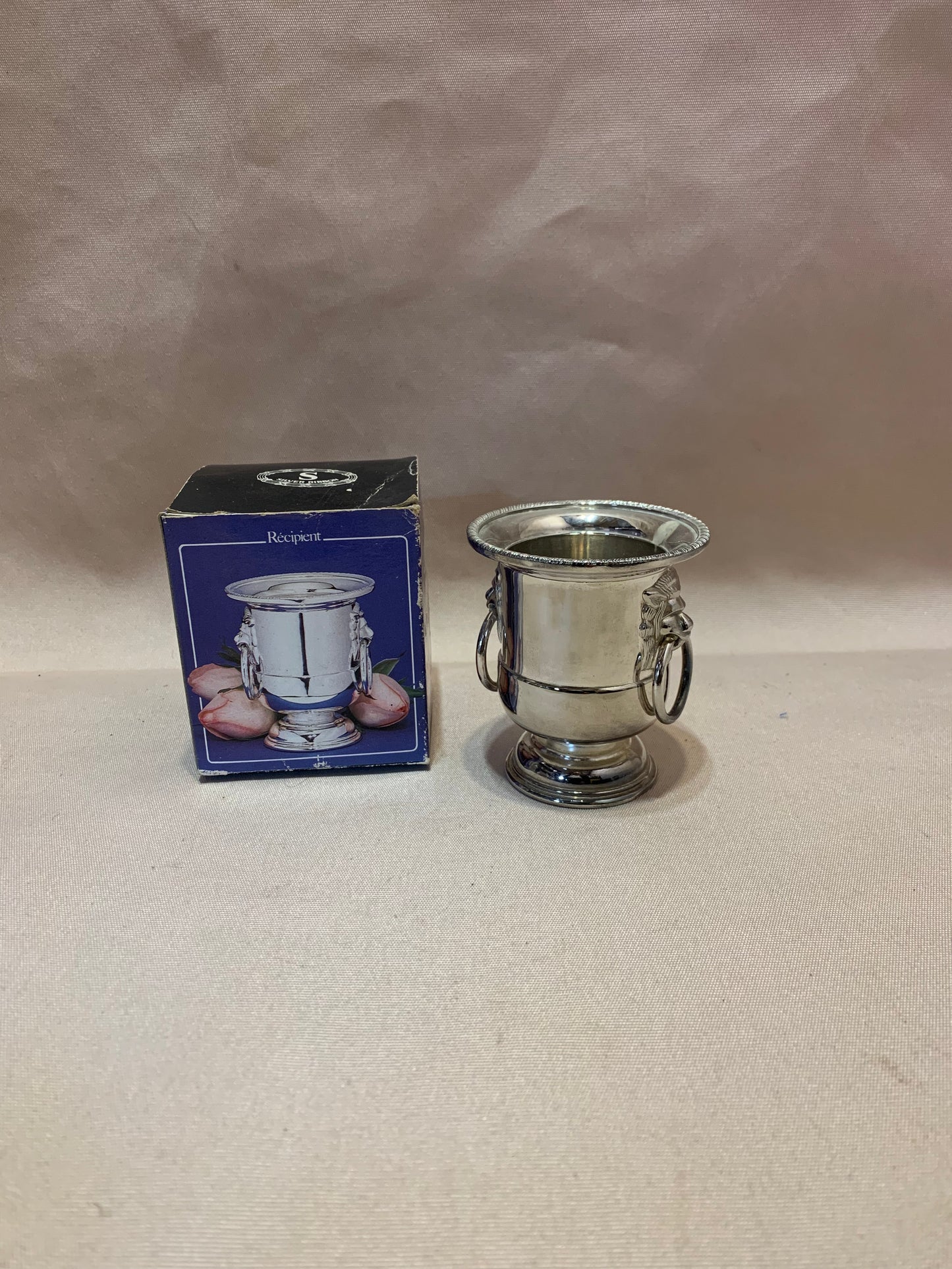 Vintage Silver Plated Miniature Wine Cooler