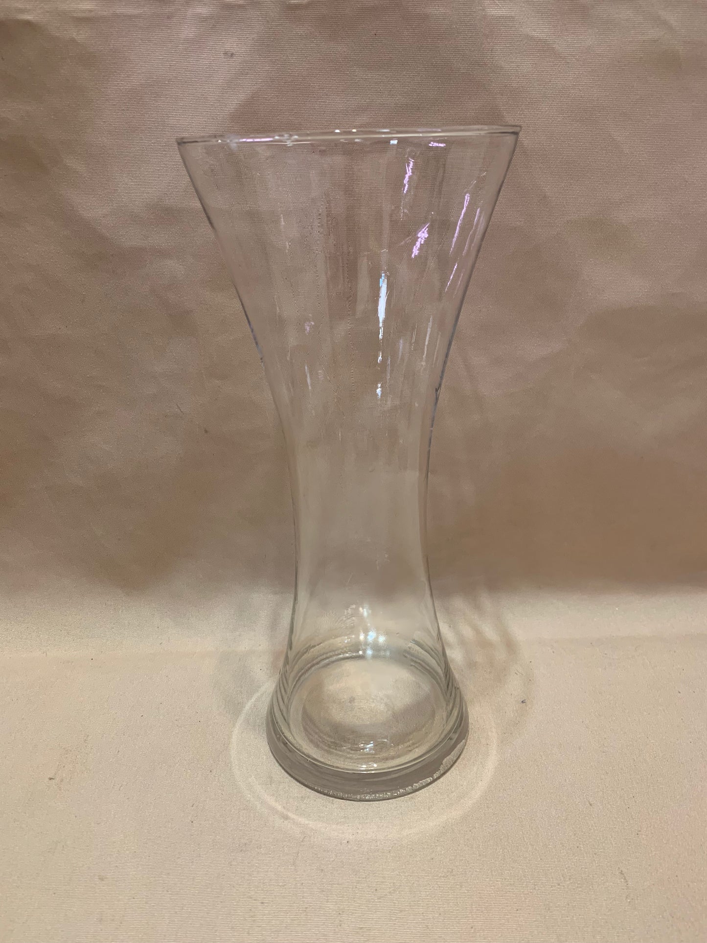 Curved Clear Glass Vase 30cm