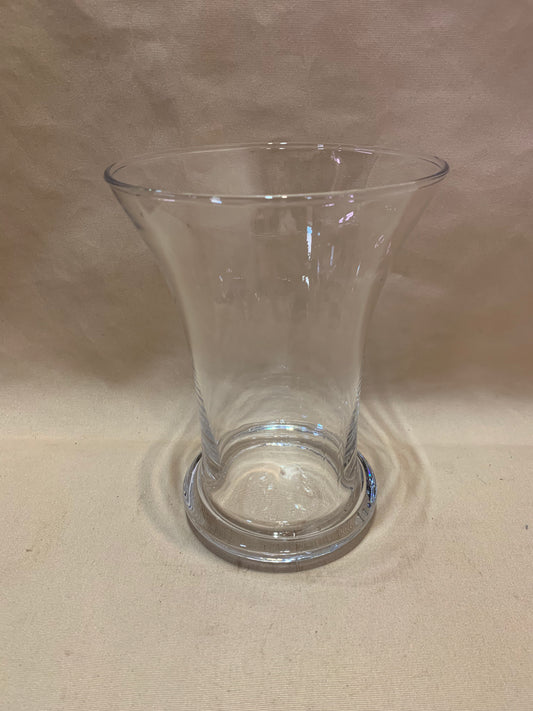 Clear Glass Vase / Candle Holder 19cm