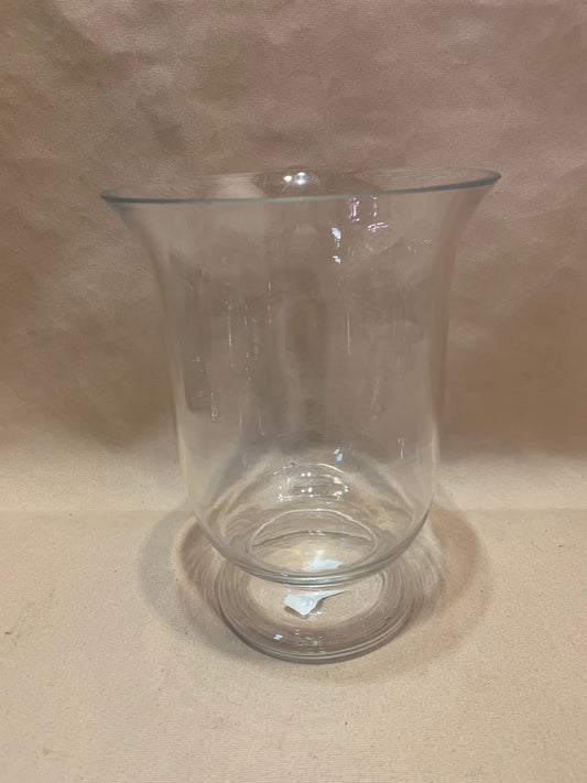 Clear Glass Vase / Candle Holder 19cm