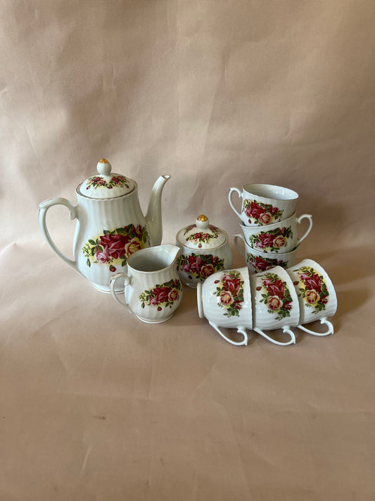 11pc English Rose Tea Set