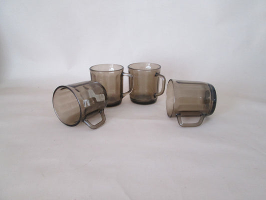 Set of 4 Smokey Coffee Mugs 250ml