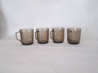 Set of 4 Smokey Coffee Mugs 250ml