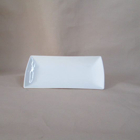 White Ceramic Serving Snack Plate