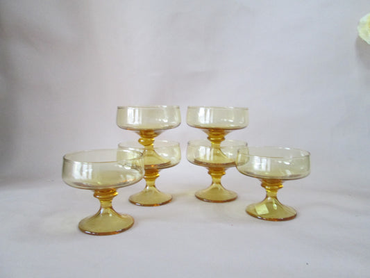 Golden Brown Dessert Glasses