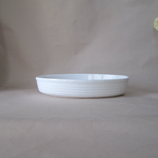 Large White Ceramic Oval Serving Dish