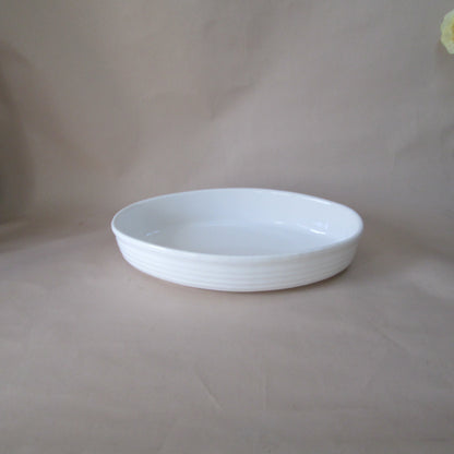 Large White Ceramic Oval Serving Dish