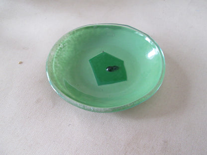 Gorgeous Curved Bubbled Glass Serving Set