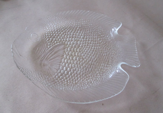 Glass Fish Serving Plate