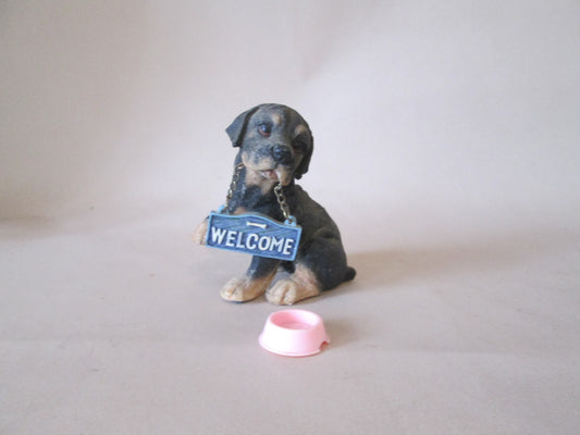 Stoneware Welcome Dog Ornament