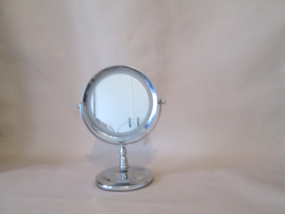 Double Sided Mirror Stand with Built-In Ring Light