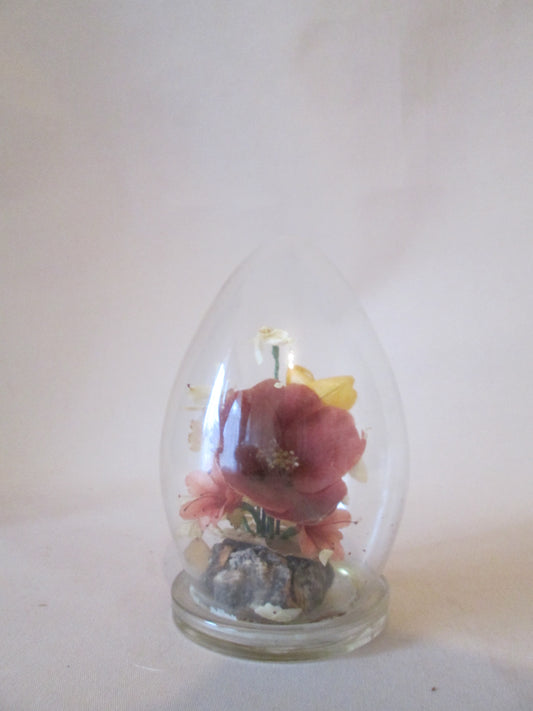 Vintage 1970s Michael R Curzon Captive Garden in Glass Dome