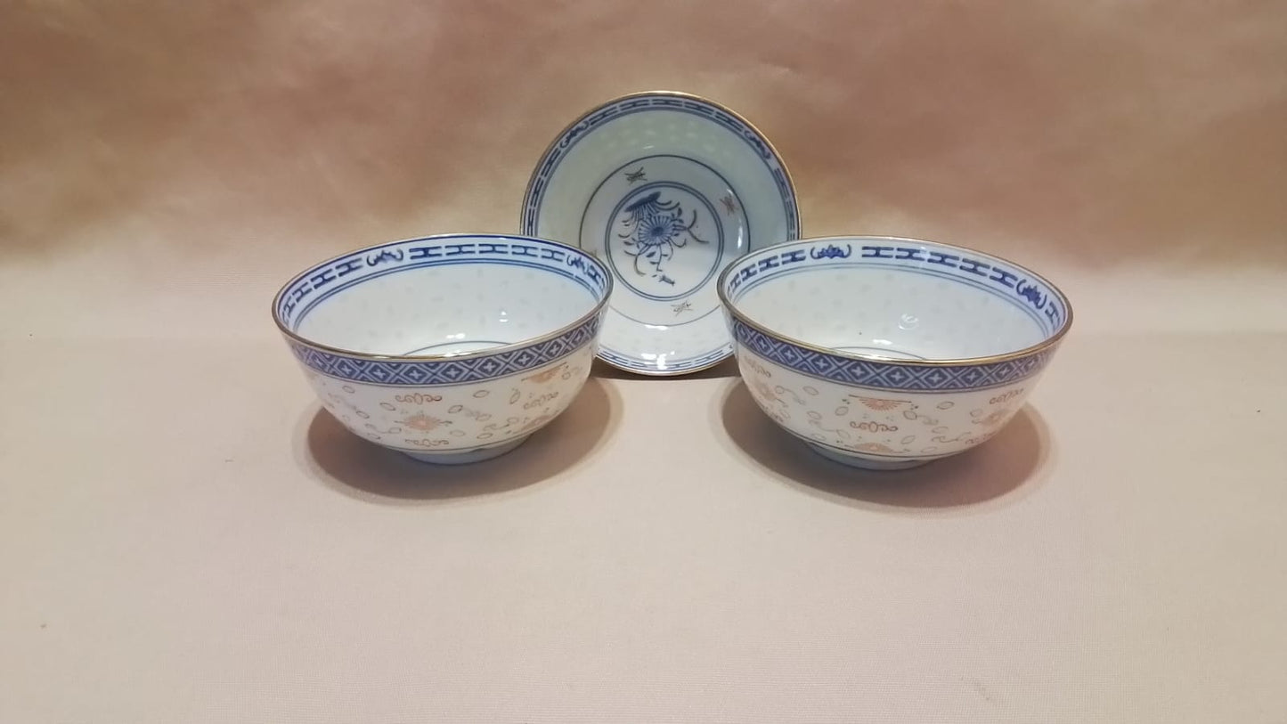 Set of 3 Chinese Bowls 250ml