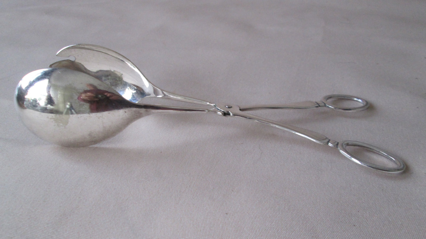 Vintage Silver Plated EPNS Salad Tongs