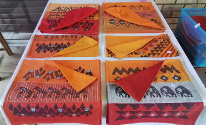 HandPainted 100% Cotton PlaceMats(Ethnic Art)