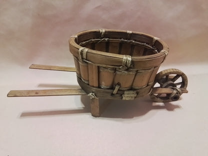 Wooden Decor Wheelbarrow